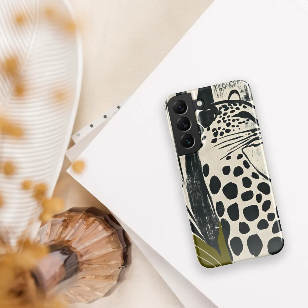 Leopard in Silhouette: A Modern Appeal | Phone Case |  S22 | Snap Case | Glossy
