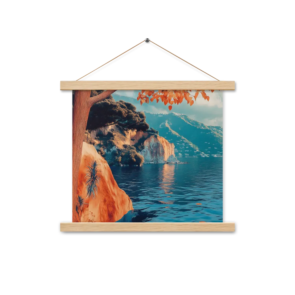 Elysian Waterscape | Poster With Oak Wood Hanger | 14″×14″
