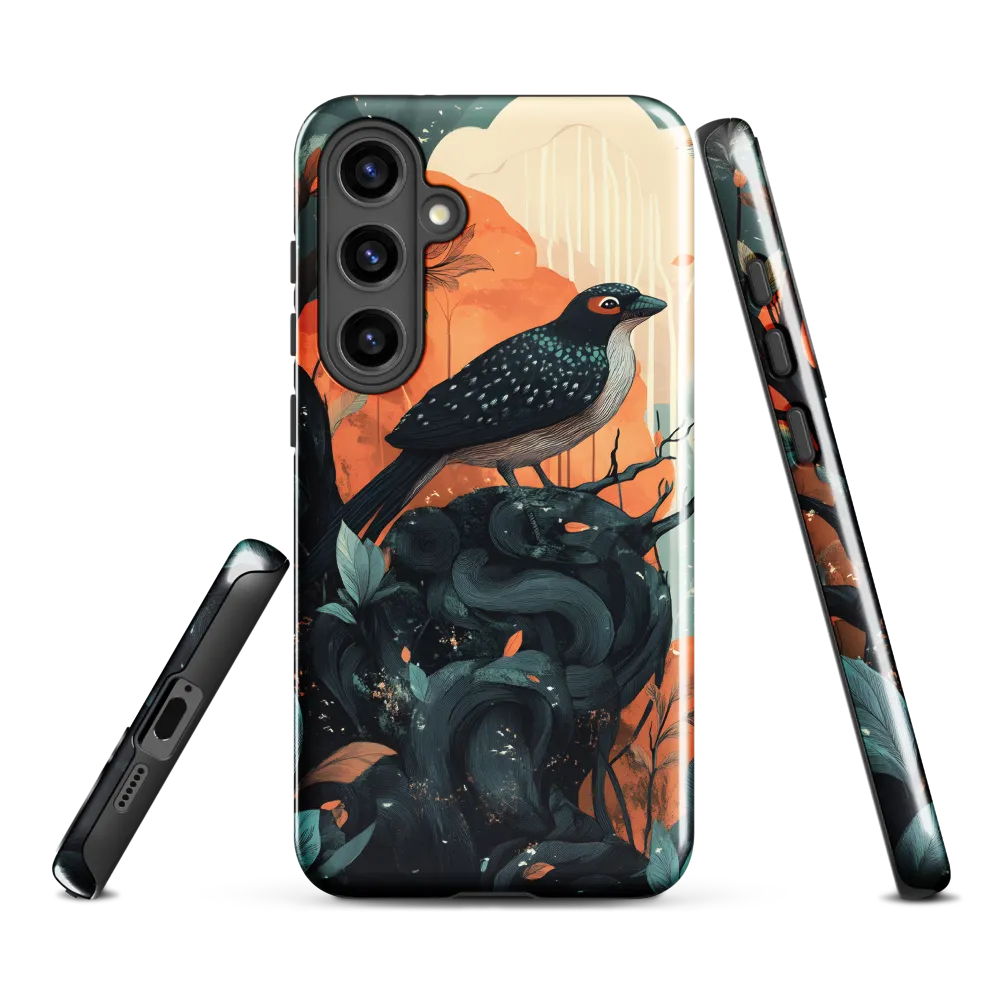 Perched Between Teal and Ember