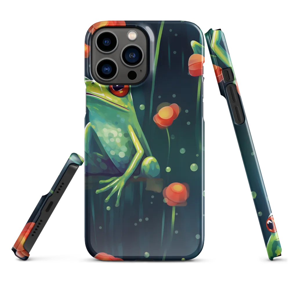 Playful Frogs in a Lush Pond