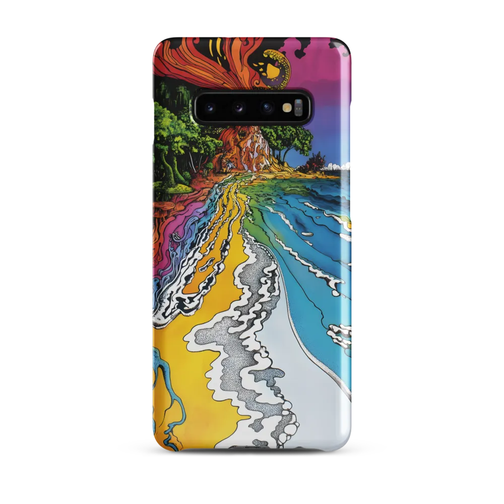 Ethereal Flow: A Psychedelic Landscape | Phone Case |  S10 Plus | Snap Case | Glossy