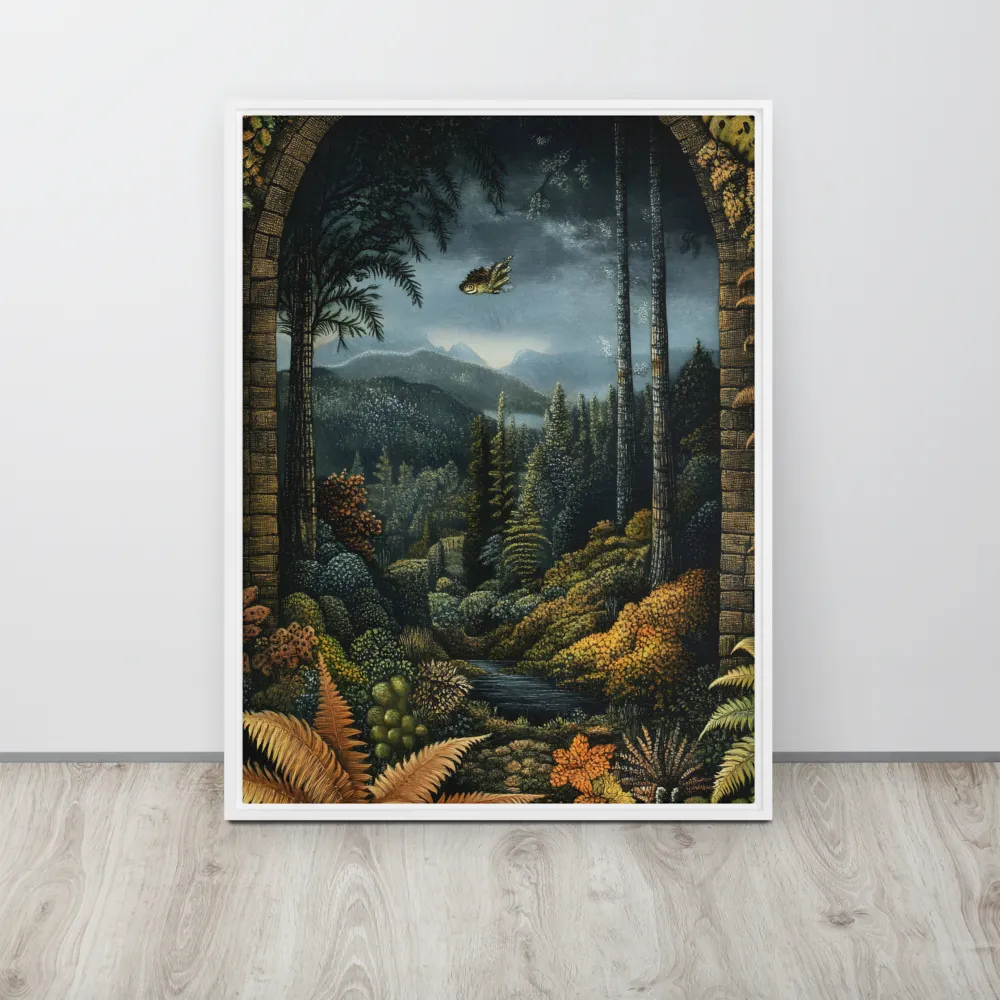 Whispers of the Enchanted Forest | Canvas with White Frame | 24″×32″