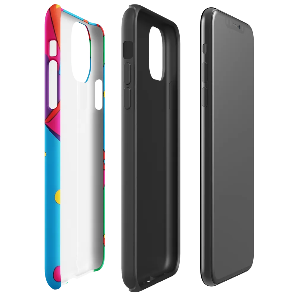 Colorful Geometric Playfulness | Phone Case |  11 Pro Max | Tough Case | Glossy