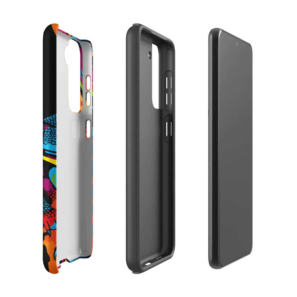 Colorful Encounters: The Playful Geckos | Phone Case |  S21 | Tough Case | Matte