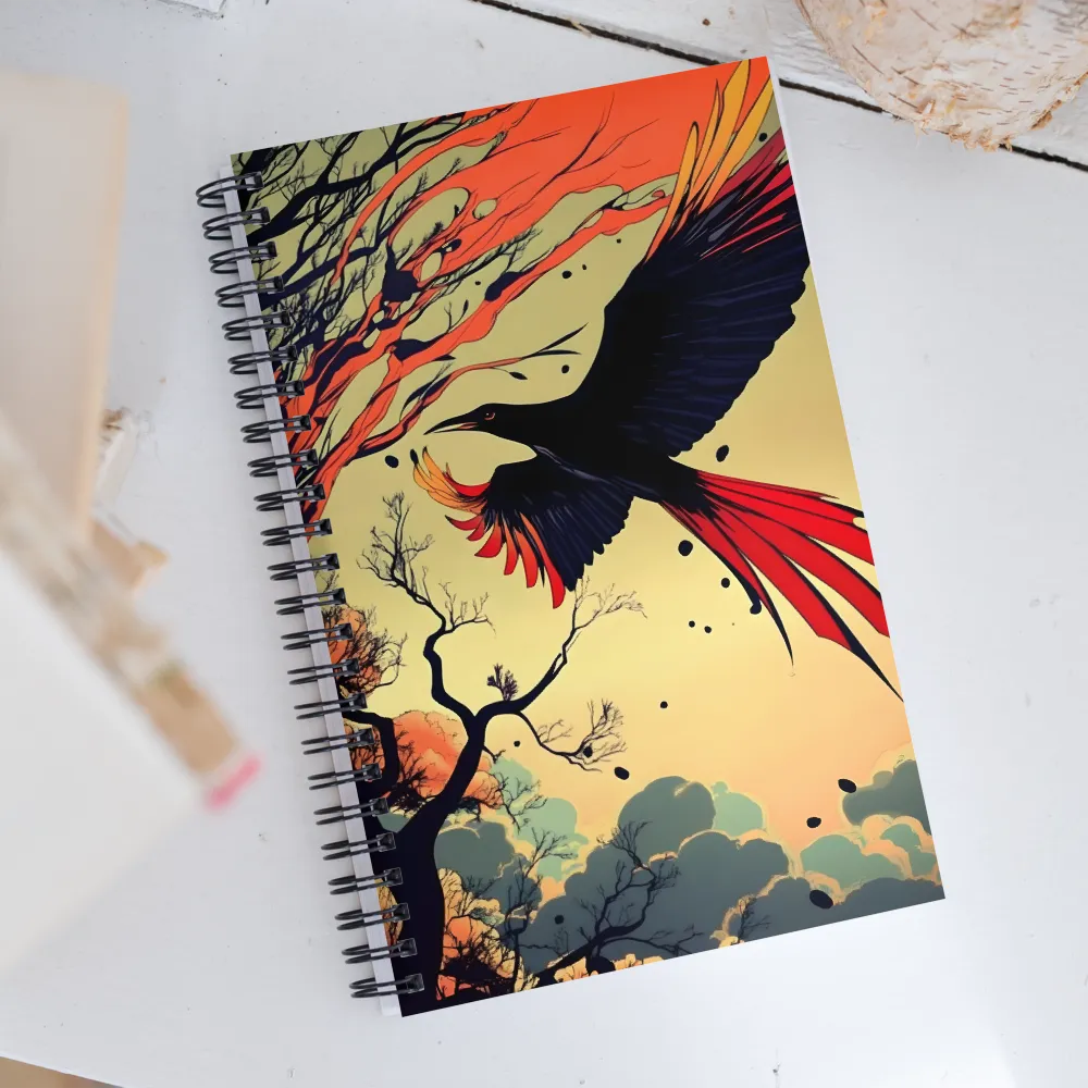 Wings of the Surreal | Spiral Notebook