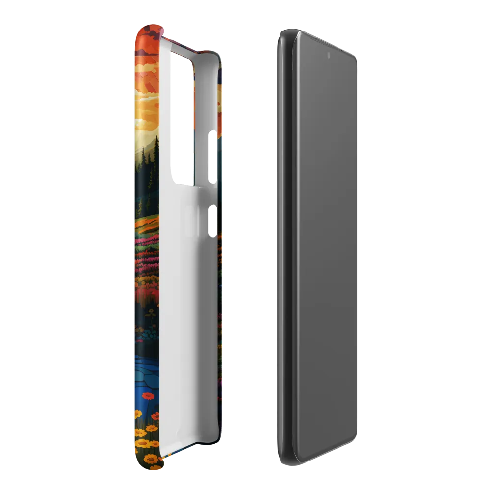 Serenity in Sunset: A Winding River's Embrace | Phone Case |  S21 Ultra | Snap Case | Matte