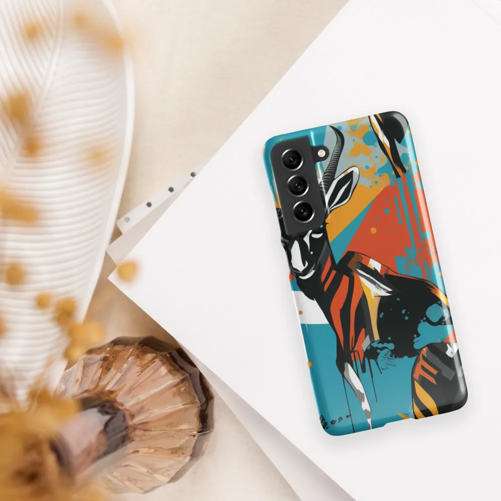 Dynamic Antelope in Vivid Abstract