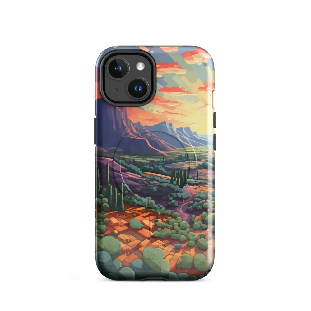 Desert Serenity at Dusk | Phone Case |  14 | MagSafe® Tough Case | Glossy