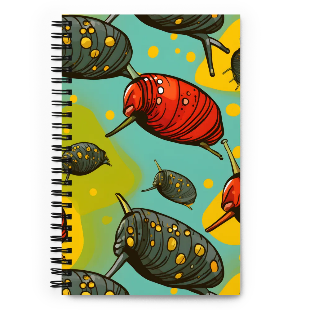 Whimsical Snails in Motion | Spiral Notebook