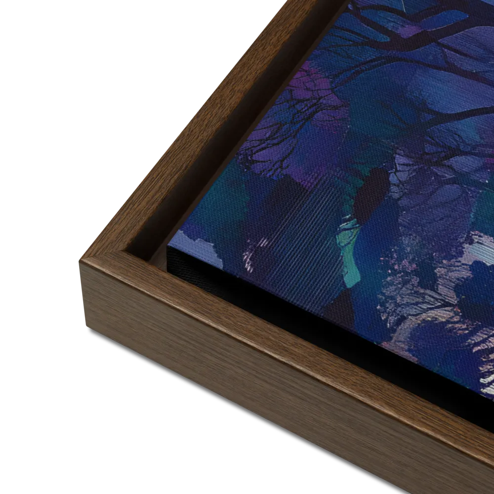 Tranquil Geometry: A Journey Through Color | Canvas with Brown Frame | 18″×24″