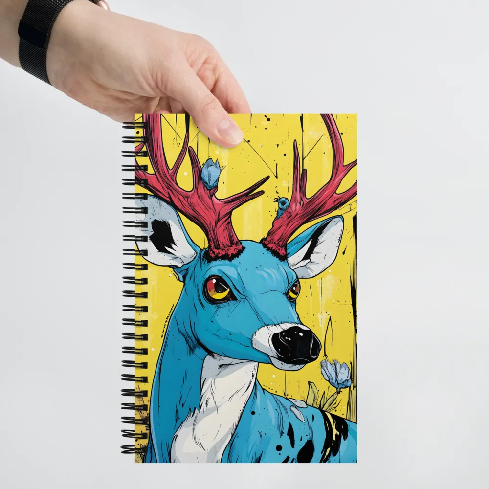 Vivid Antlers: A Modern Take on Nature | Spiral Notebook