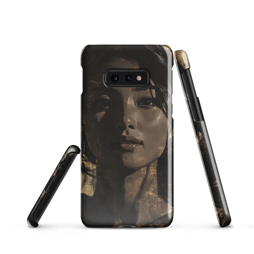 Golden Gaze: A Contemporary Portrait | Phone Case |  S10e | Snap Case | Glossy