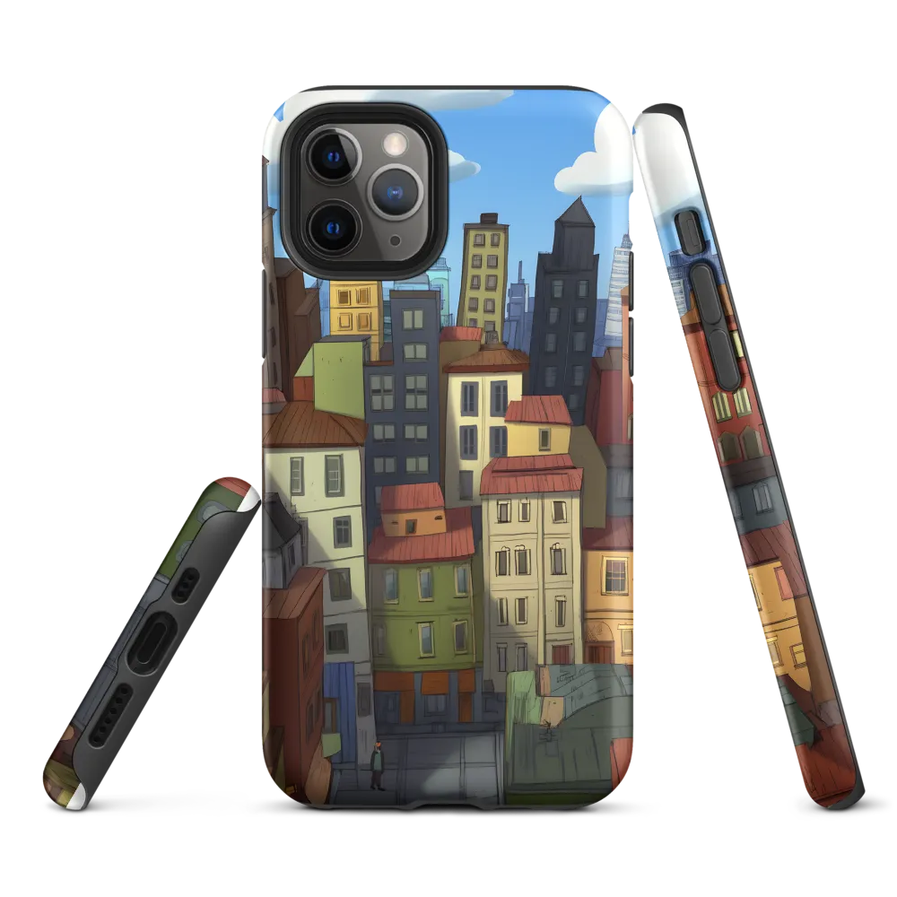 Urban Symphony: A Colorful Cityscape | Phone Case |  11 Pro | Tough Case | Matte