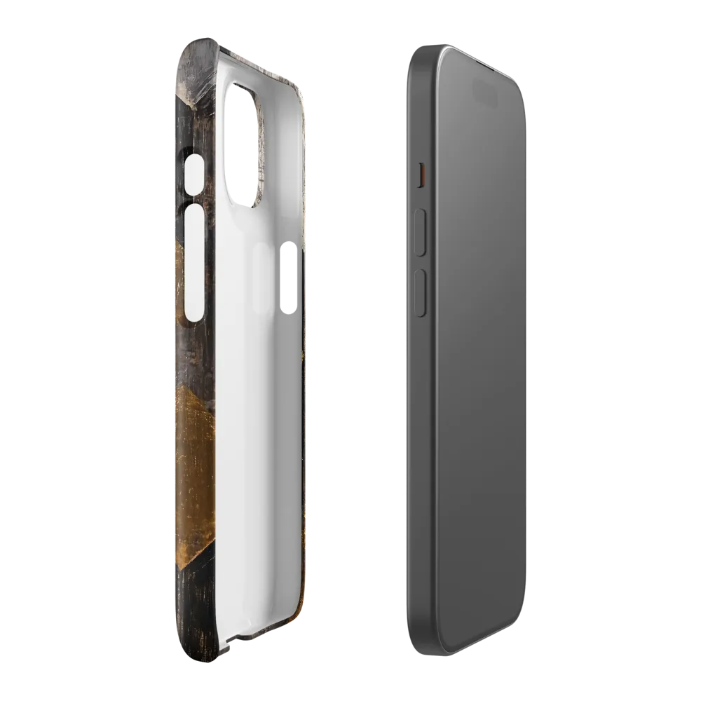 Geometric Harmony in Gold and Black | Phone Case |  15 | Snap Case | Glossy