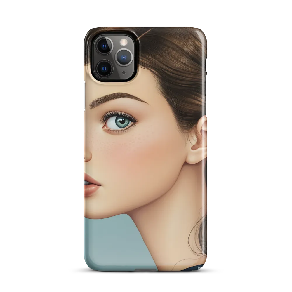 Captivating Gaze: A Modern Portrait | Phone Case |  11 Pro Max | Snap Case | Glossy