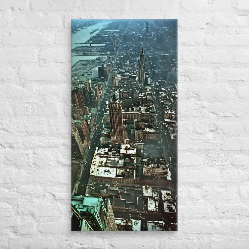 Aerial Symphony of Urban Life | Canvas | 20″×40″