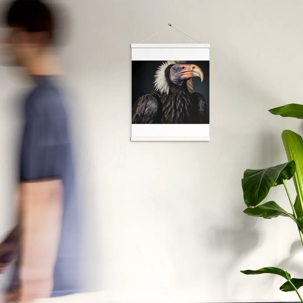 Majestic Vulture Portrait | Poster With White Wood Hanger | 16″×20″