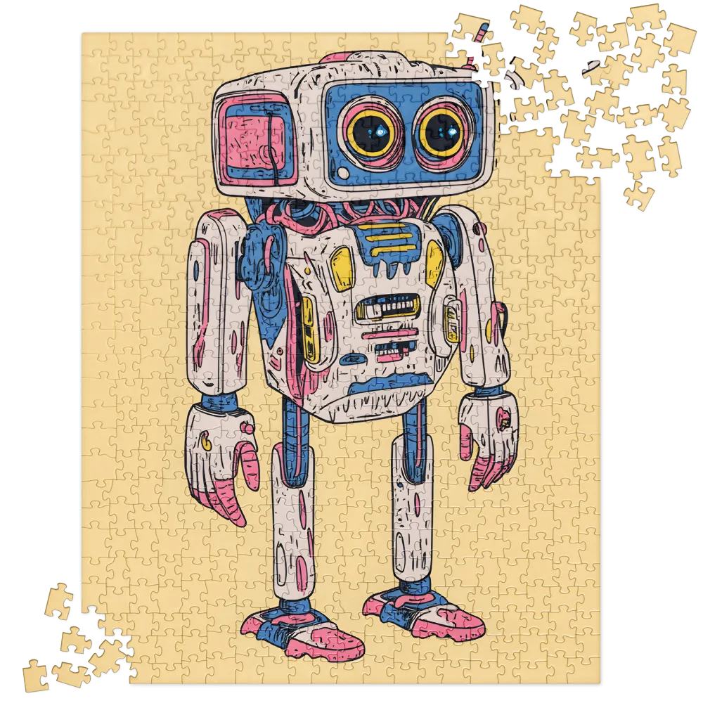 Whimsical Robot Delight | Jigsaw Puzzle | 520 pieces