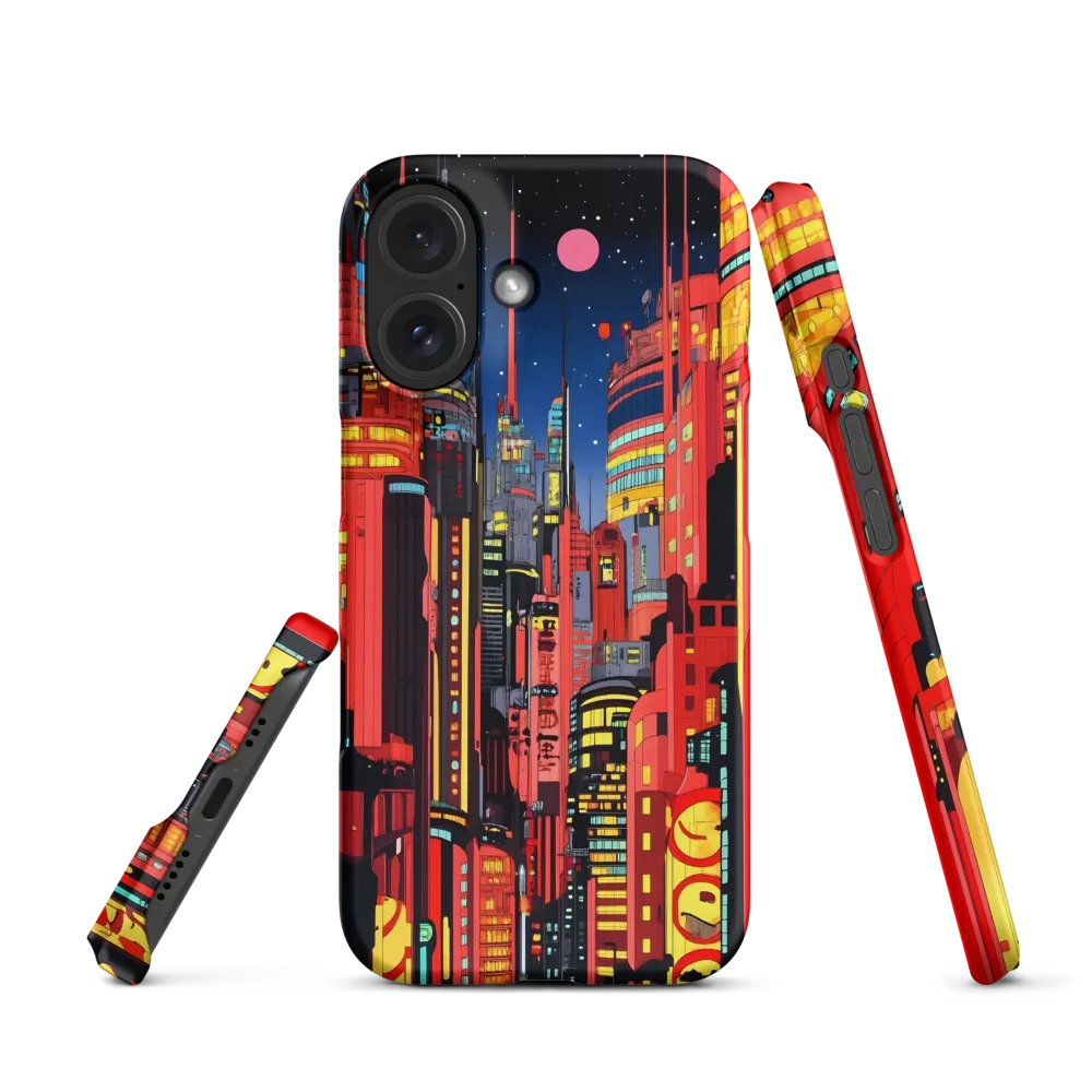 Neon Dreams: A Cyberpunk Cityscape | Phone Case |  16 | Snap Case | Matte