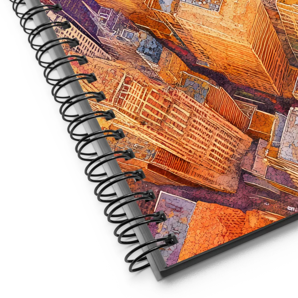 Urban Symphony in Orange and Purple | Spiral Notebook