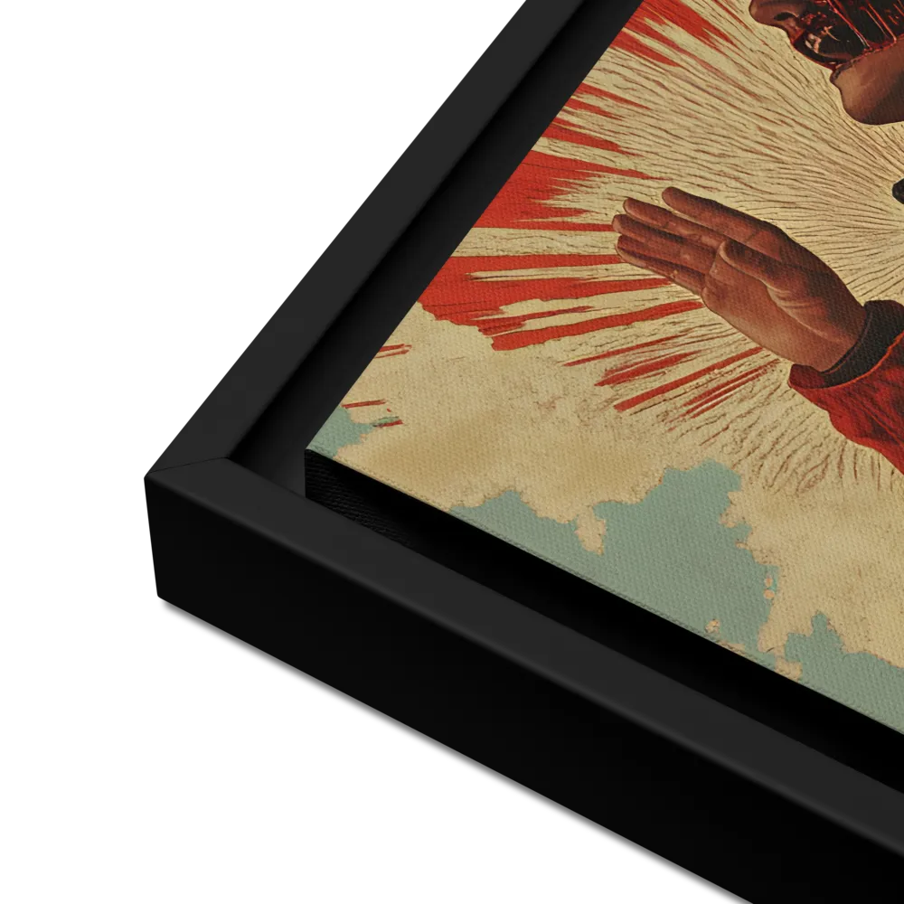 Defiant Echoes of Ruin | Canvas with Black Frame | 12″×16″