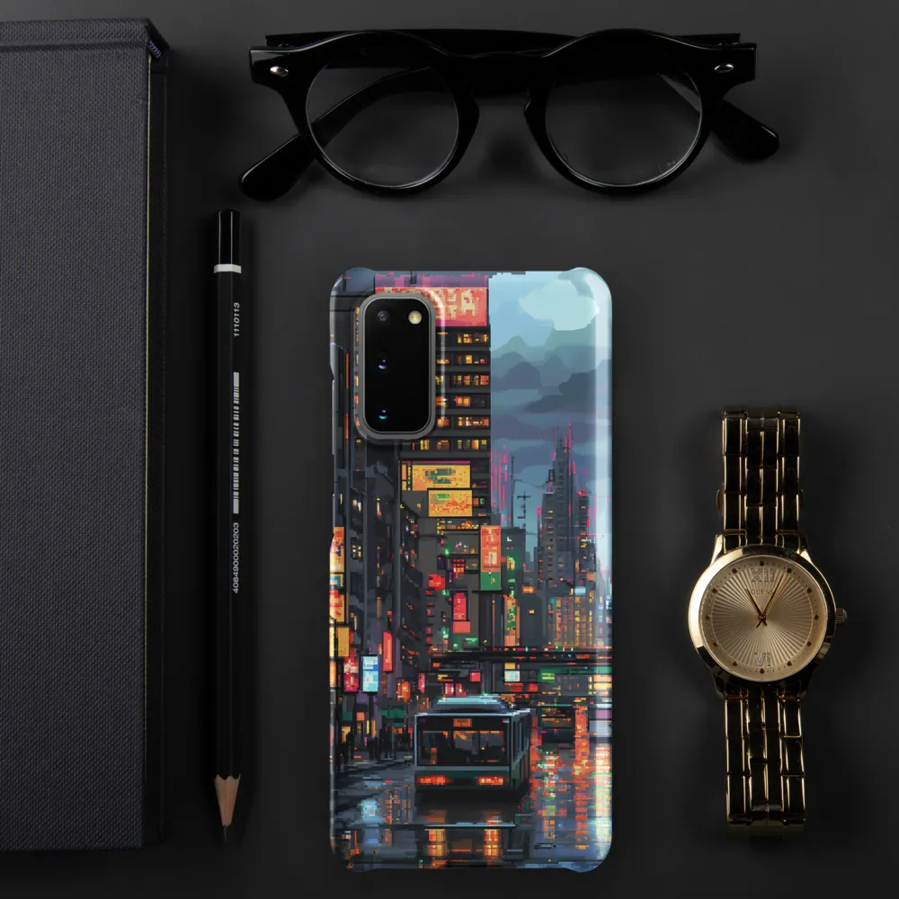 Neon Dreams: A Pixelated Urban Night