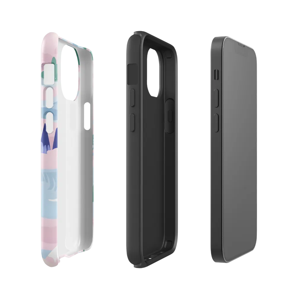 Whimsical Reflections: A Journey Through Landscapes | Phone Case |  13 mini | Tough Case | Glossy