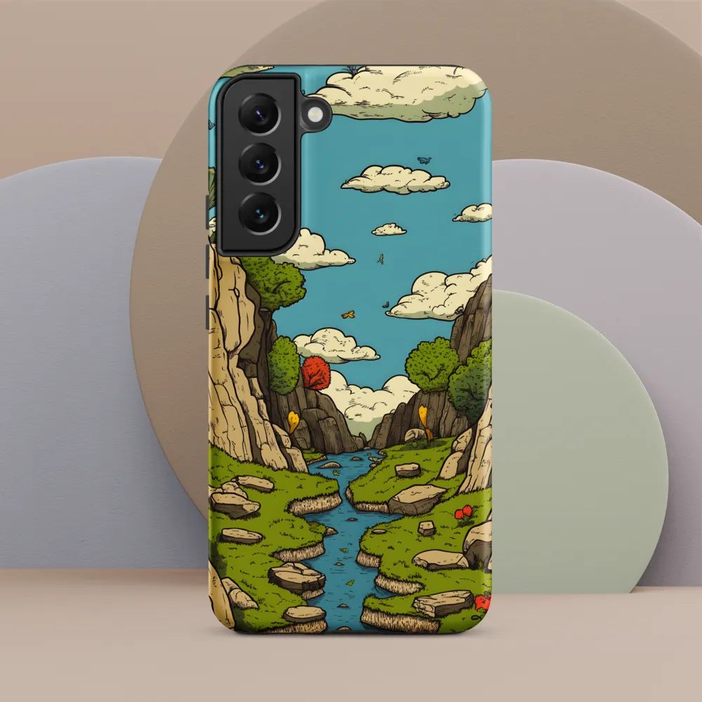 Whimsical Serenity: A Canyon Landscape