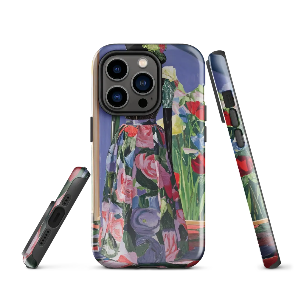 Floral Tapestry: Mannequin with Painterly Print