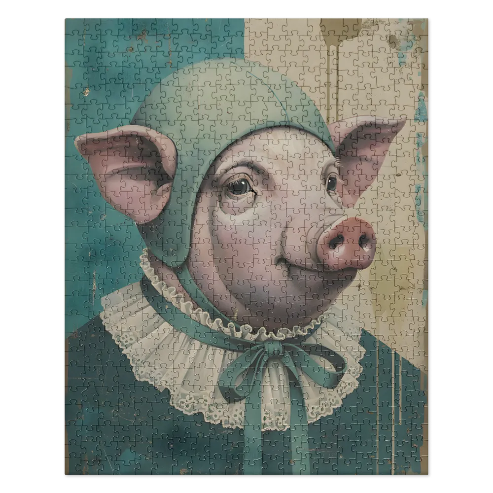 Pig in Bonnet 
 Jigsaw Puzzle