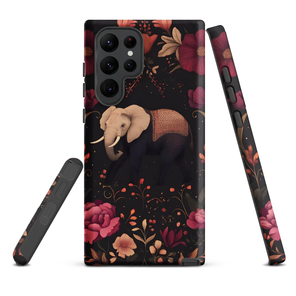 Whispers of the Wild: Elephants and Blooms