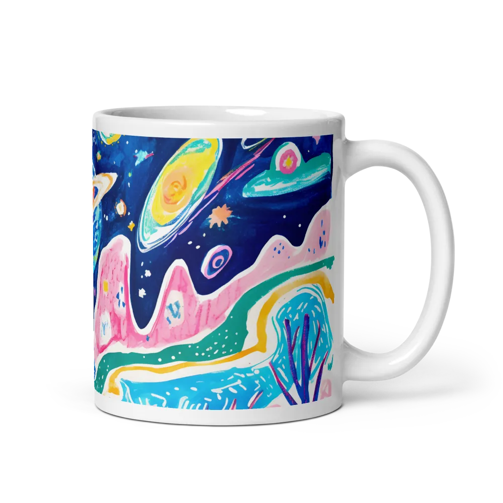 Whimsical Cosmic Landscape | Mug with White inside | 11 oz