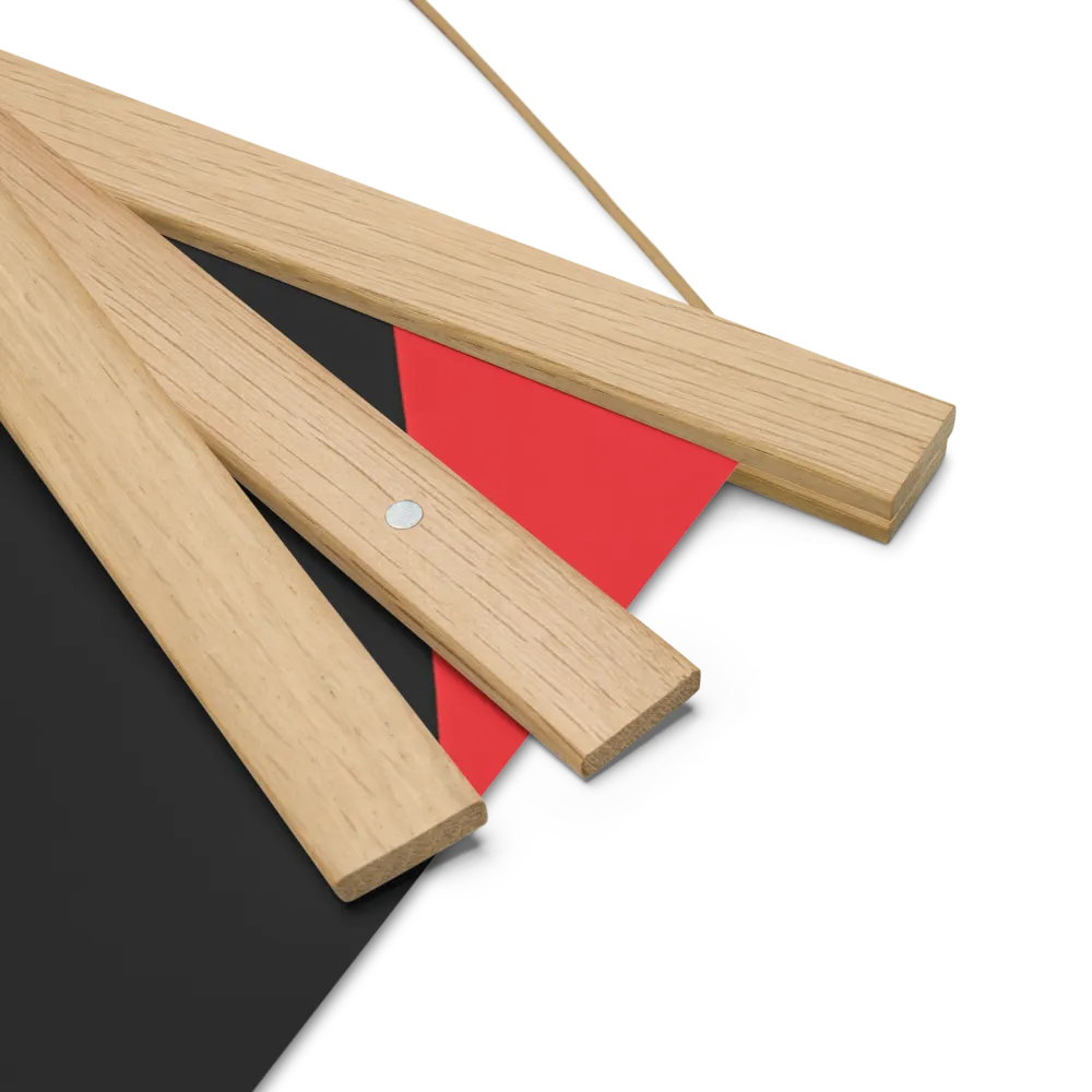 Suspended in Mystery | Poster With Oak Wood Hanger | 18″×18″