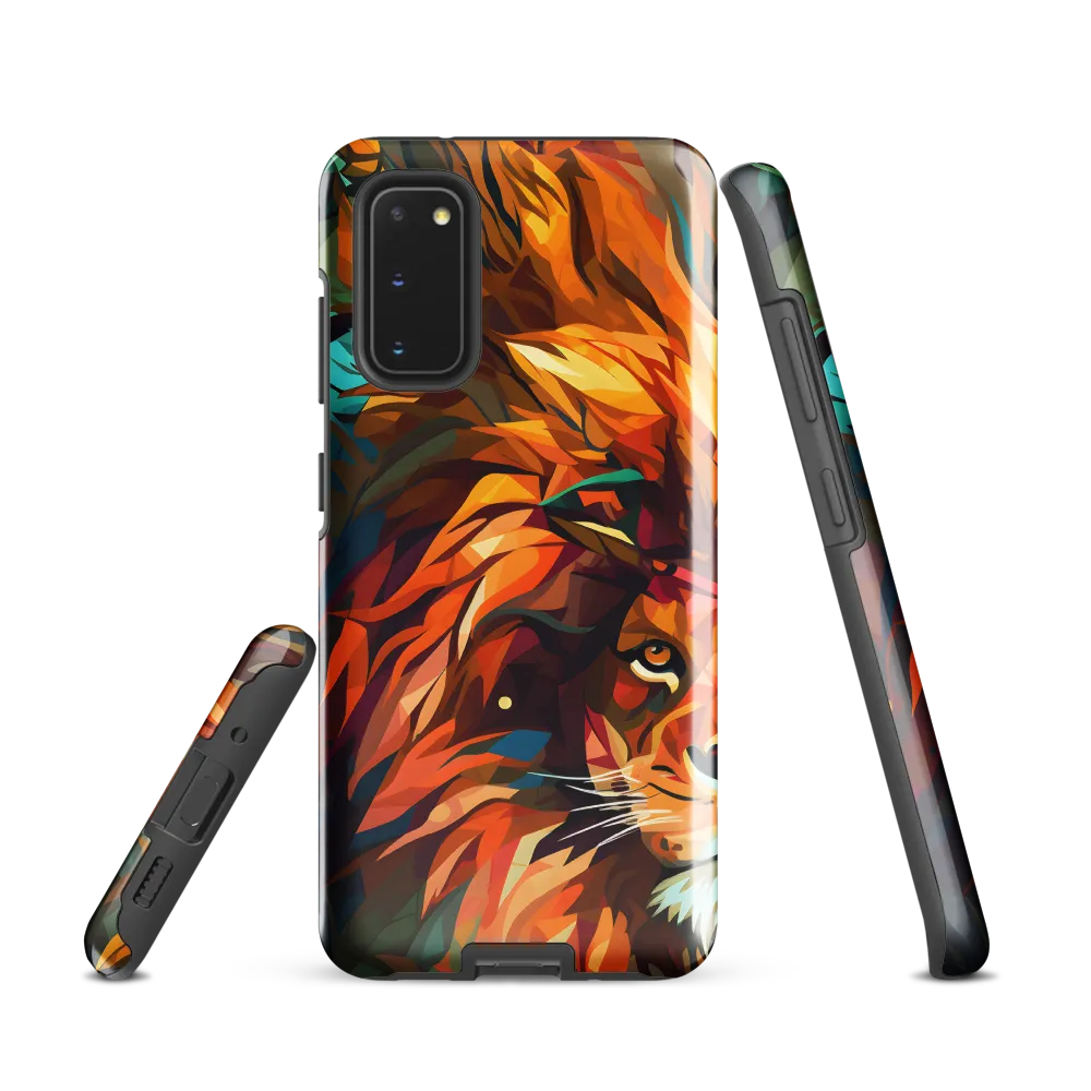Majestic Gaze: The Polygonal Lion