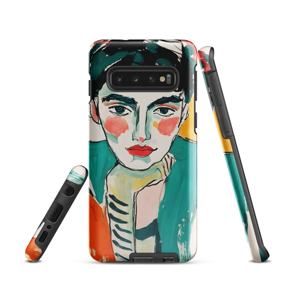 Contemplative Portrait in Bold Hues