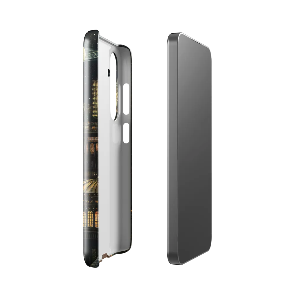 Celestial Enigma: A Surreal Cityscape | Phone Case |  S24 | Snap Case | Glossy