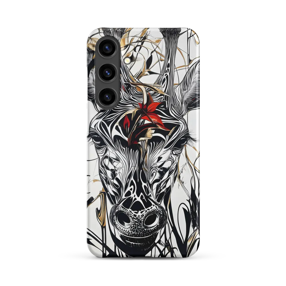 Floral Elegance: The Giraffe's Portrait