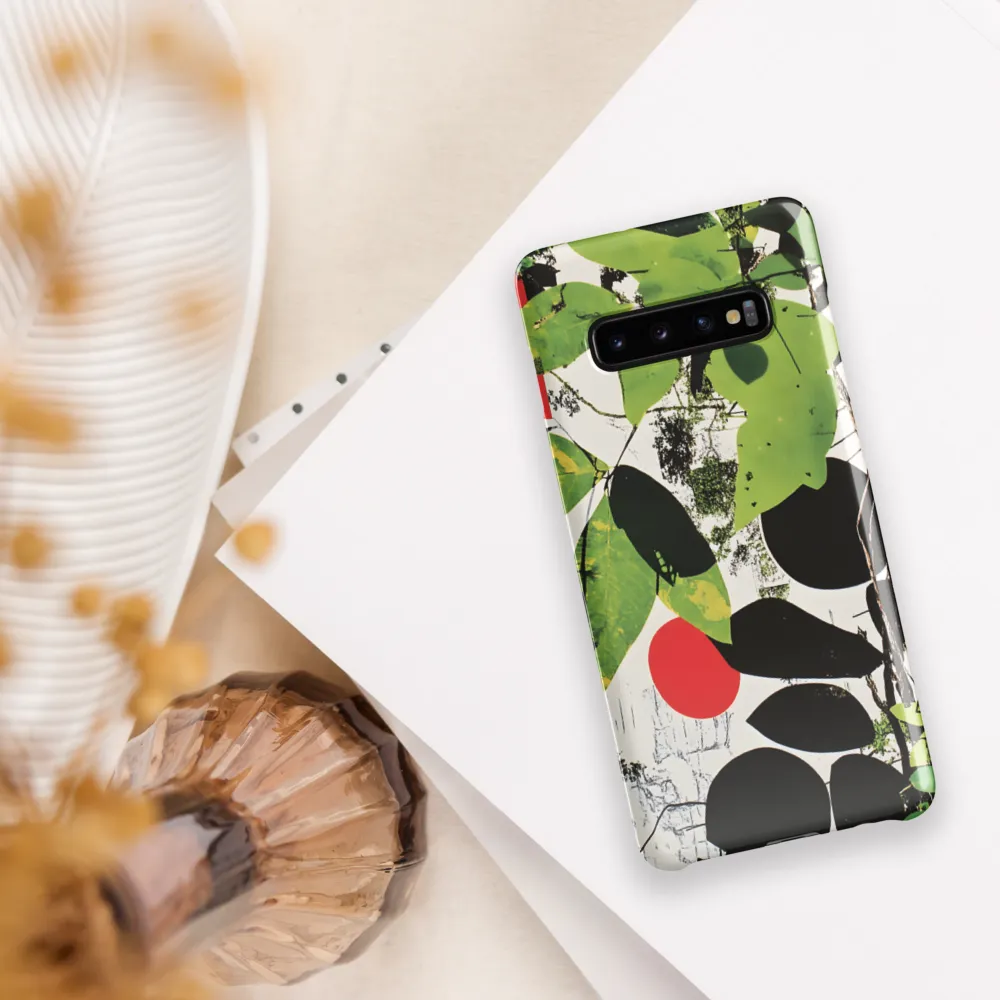 Nature's Geometry: A Contemporary Collage | Phone Case |  S10 Plus | Snap Case | Glossy