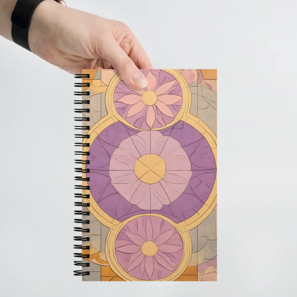 Serenity in Floral Geometry | Spiral Notebook