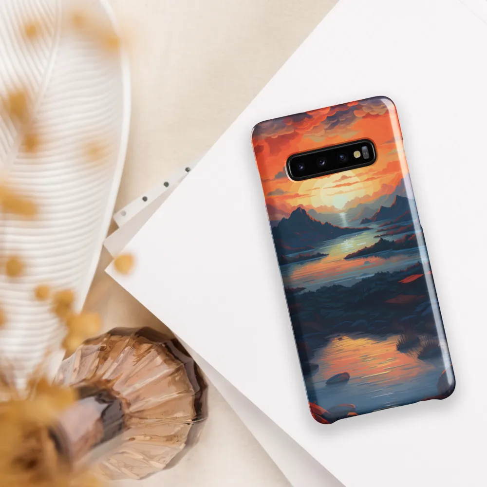 Ethereal Evening: A Digital Dusk | Phone Case |  S10 Plus | Snap Case | Glossy