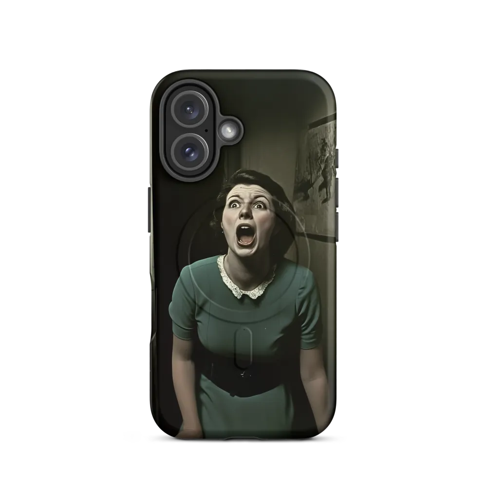Echoes of Fear: A Vintage Portrait