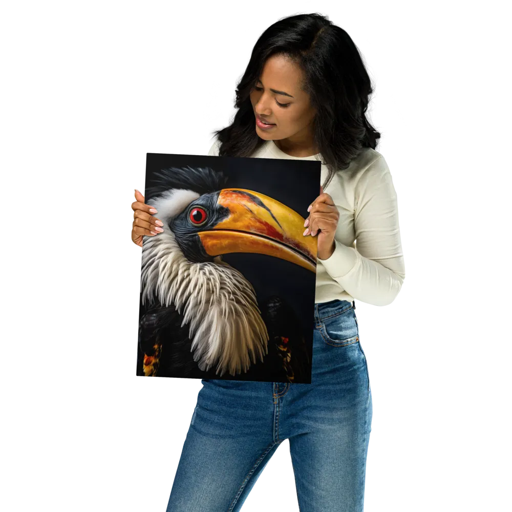 Majestic Hornbill Portrait | Metal Print | 11″×14″
