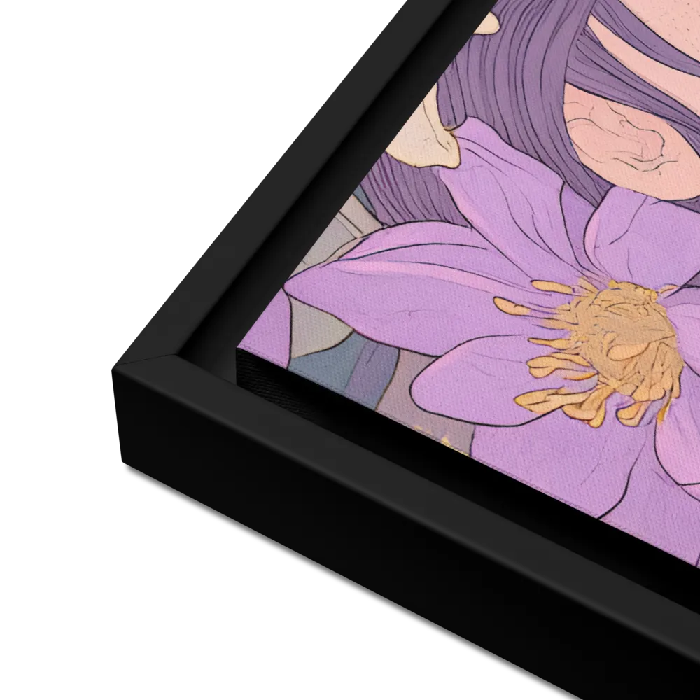 Harmony in Bloom | Canvas with Black Frame | 18″×24″