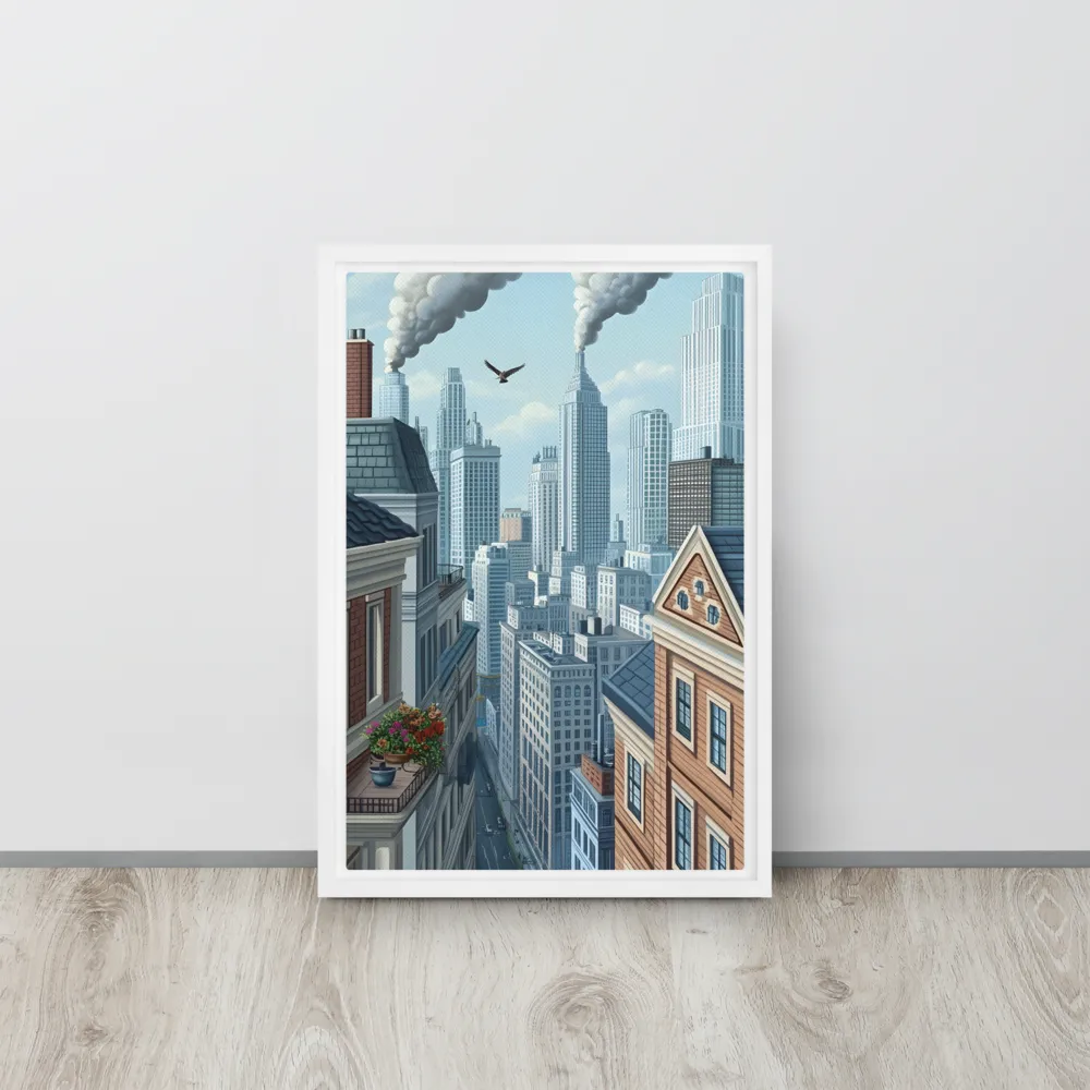Urban Symphony | Canvas with White Frame | 12″×18″