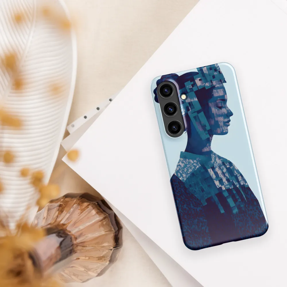 Digital Portrait in Abstract Blue