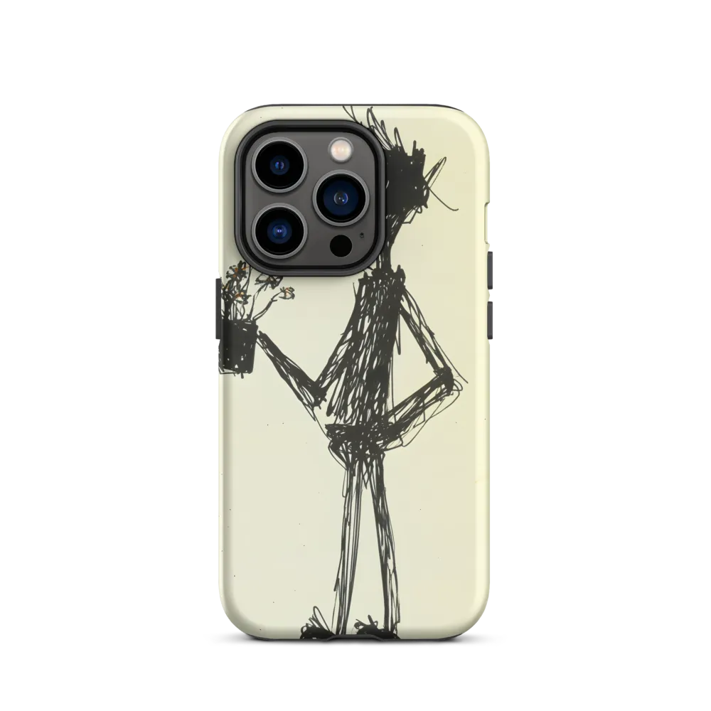 Whimsical Figure with Flowers