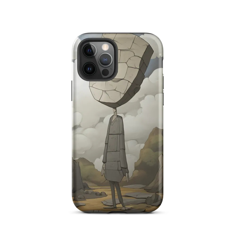 Whimsical Stone Figure in a Rocky Landscape | Phone Case |  12 Pro | Tough Case | Matte