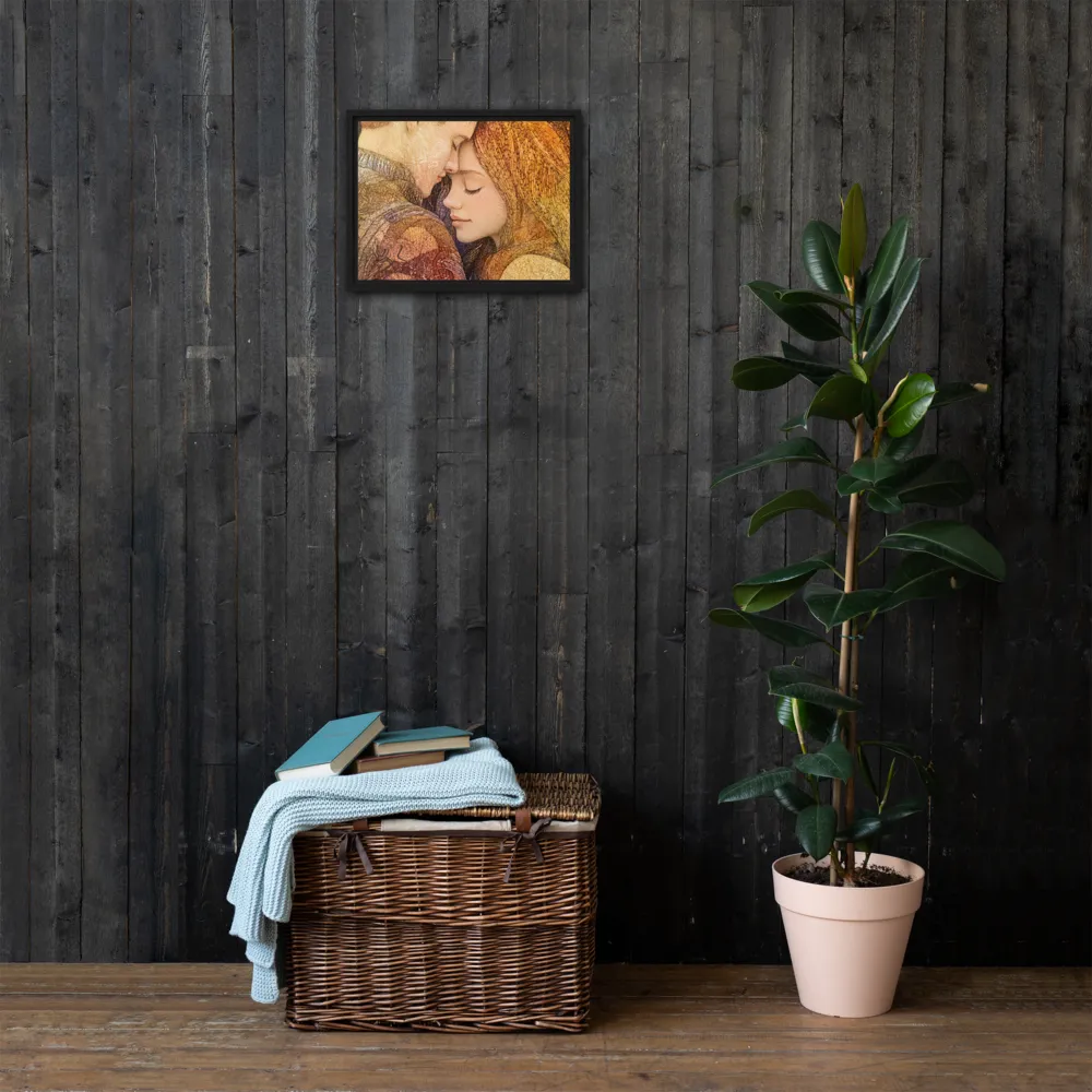 Embrace of Autumn | Canvas with Black Frame | 12″×16″