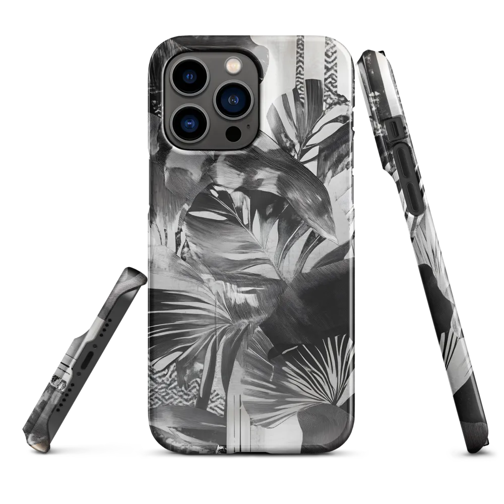 Monochrome Serenity in Tropical Foliage