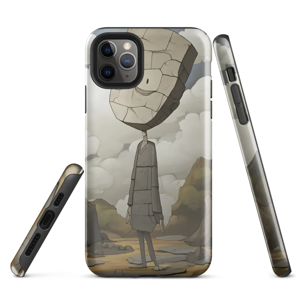 Whimsical Stone Figure in a Rocky Landscape | Phone Case |  11 Pro Max | Tough Case | Glossy